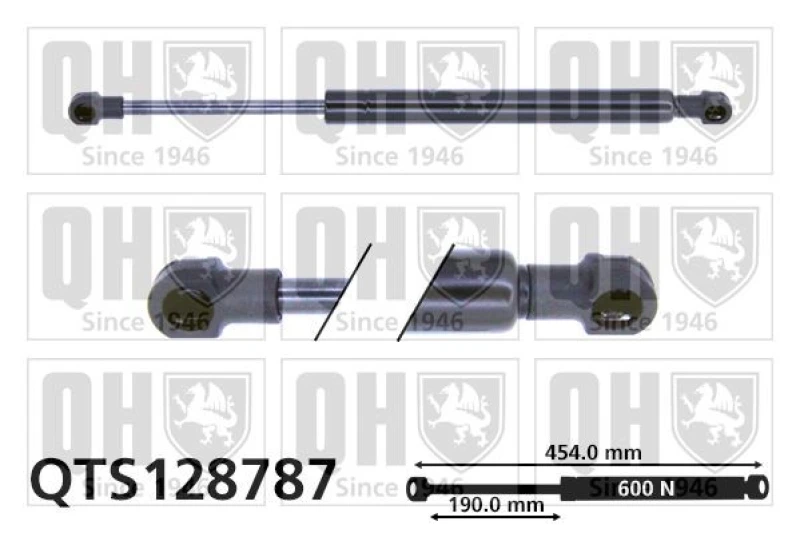 Image of QUINTON HAZELL Tailgate strut QUINTON HAZELL QTS128787