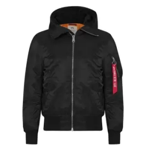 Image of Alpha Industries MA 1 Hooded Bomber Jacket - Black