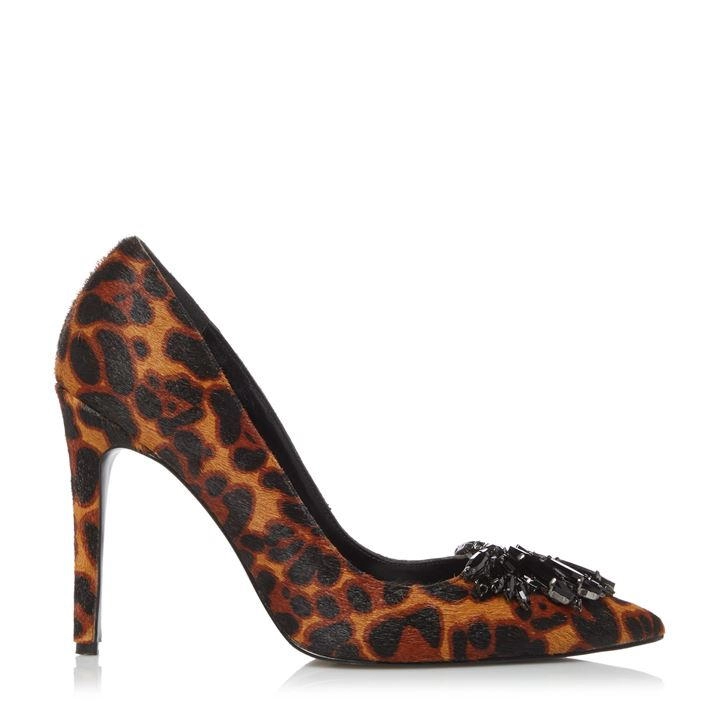 Image of Dune Multicoloured Leather 'Bowmont' High Stiletto Heel Court Shoes - 3