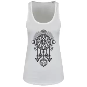 Image of Unorthodox Collective Womens/Ladies Mystical Dreamcatcher Vest Top (L) (White)