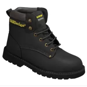 Image of HardEdge Mens Nubuck Safety Boot (7 UK) (Black)