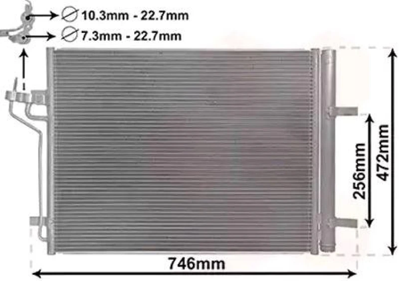 Image of VAN WEZEL 18015710 Condenser with dryer Condenser,air conditioning (448)