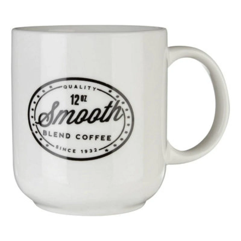 Image of Premier Housewares Smooth Coffee text Ceramic Mug White unisex