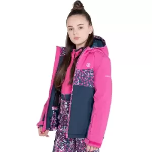 image of Dare 2b Girls Humour Waterproof Breathable Hooded Coat 3-4 Years- Chest 22', (57cm)