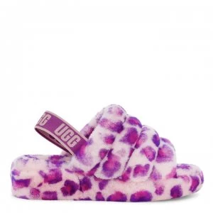 image of Ugg Ugg Fluff Yea Sliders - Pink Leopard