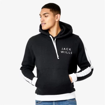 image of Jack Wills Dornoch Panel Hoodie - Black