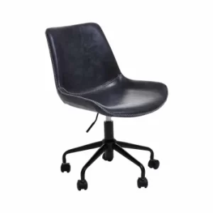 Image of Interiors by PH Leather Effect Office Chair, Grey