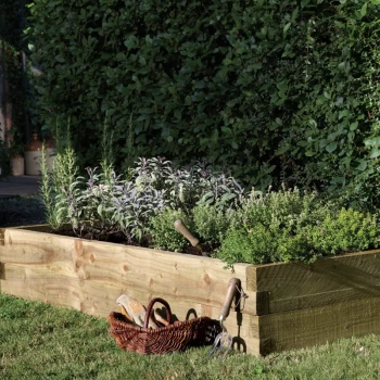 image of Forest Caledonian Rectangular Raised Bed 6'x3' (1.8x0.9m) - Pressure treated