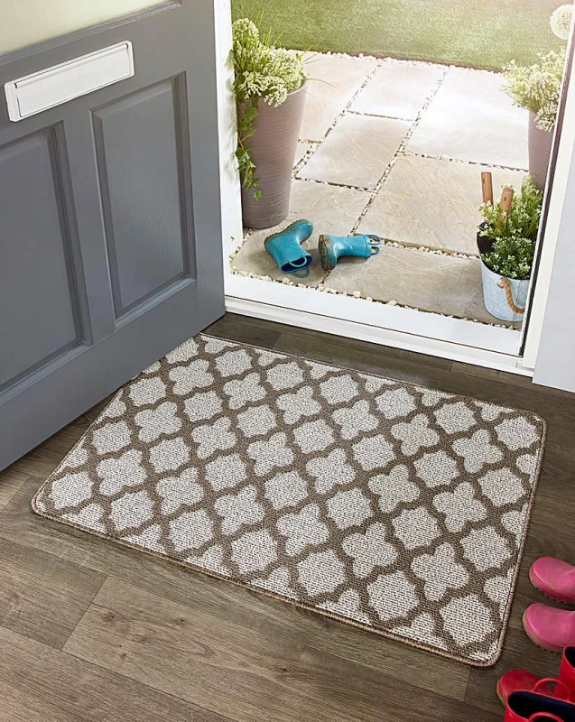 Image of My Mat My Stain Resistant Moroccan Tile Stone 50X75 5.02613E+12