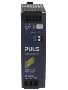 Image of PULS CP DIN Rail Power Supply 100 240V ac Input, 24V dc Output, 10A 240W