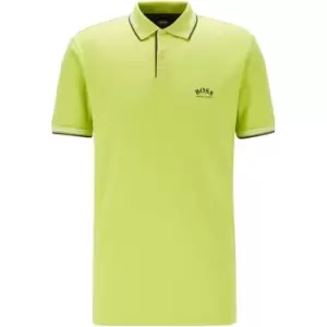 image of BOSS Paul Tipped Slim Fit Polo Shirt - Green