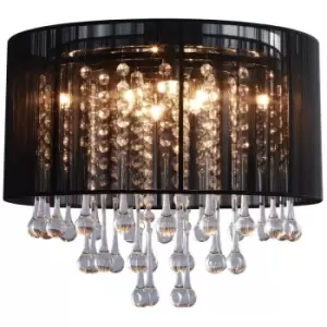 image of Zumaline Verona Ceiling Light, Black, 8x G9