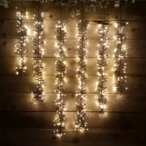 image of 480 Warm White LED Outdoor Fairy Lights Tree Cascade Garden Christmas Decoration