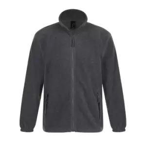Image of SOLS Mens North Full Zip Outdoor Fleece Jacket (4XL) (Grey Marl)