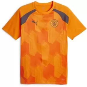 Puma Manchester City Pre Match Shirt 2023 2024 Adults - Orange