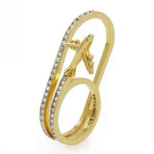 Image of Ladies Juicy Couture PVD Gold plated JET SET RING SIZE L