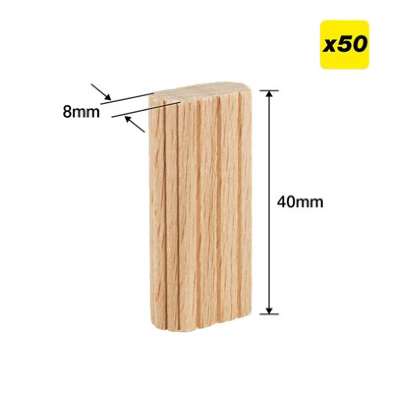 Image of Trend Ten/8X40/50 Beechwood Mortice Tenons 8X40mm Festool Domino System X50