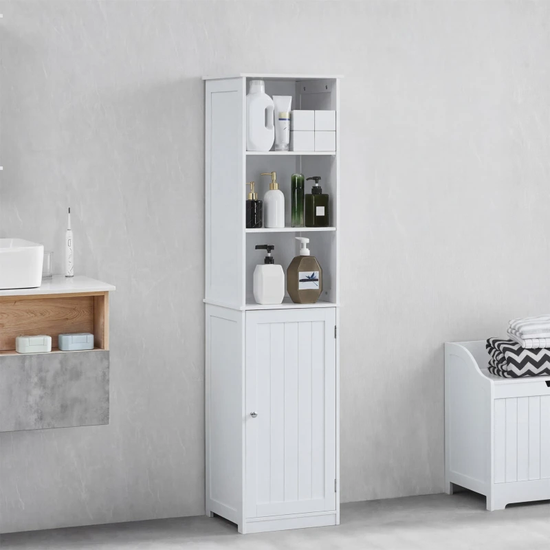 Image of Lassic Bath Vida Priano 1 Door 2 Shelf Tall Cabinet White unisex One Size