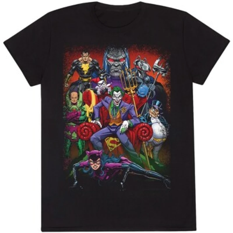 Image of The Joker The Joker Men Villains Warner Bros 100th Birthday T-Shirt in Black Size: Medium Black M Male 5063377010961