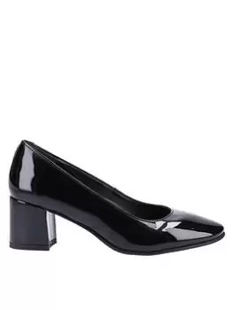 Image of Hush Puppies Hush Puppies Anna Court Shoe, Black Patent, Size 3, Women