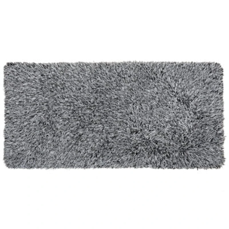 Image of Beliani Shaggygy Rug Cide Black/ White 80 X 150 Cm