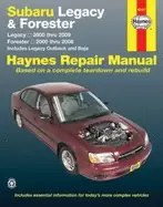 Image of subaru legacy 2000 thru 2009 and forester 2000 thru 2008 haynes repair manu