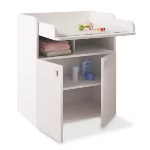 Image of Baby Changing Board Cupboard With Storage 1270 White