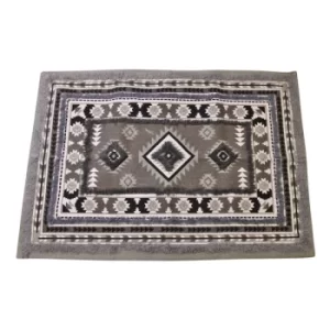 Image of Grey Printed & Tufted Rug, 60x90cm