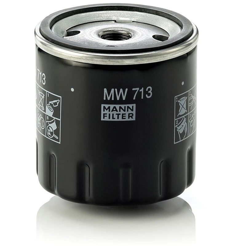 Image of MANN-FILTER MW 713 Oil filter Spin-on Filter, with one anti-return valve Oil Filter (7)