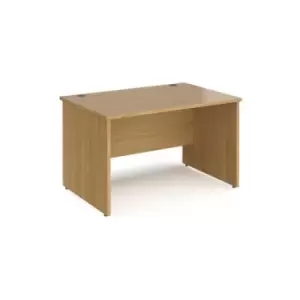 image of Office Desk Rectangular Desk 1200mm Panel End Leg Oak Tops 800mm Depth Maestro 25