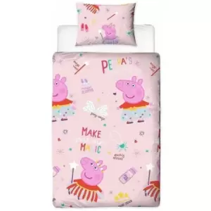 Image of Peppa Pig Magic Duvet Cover Set (Single) (Pink) - Pink