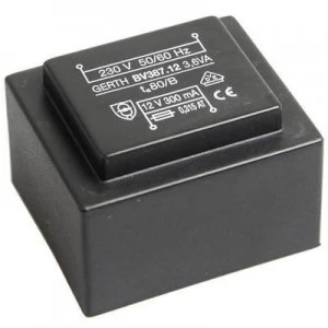 Image of PCB mount transformer 1 x 230 V 2 x 18 V AC 3.60 VA 100 mA