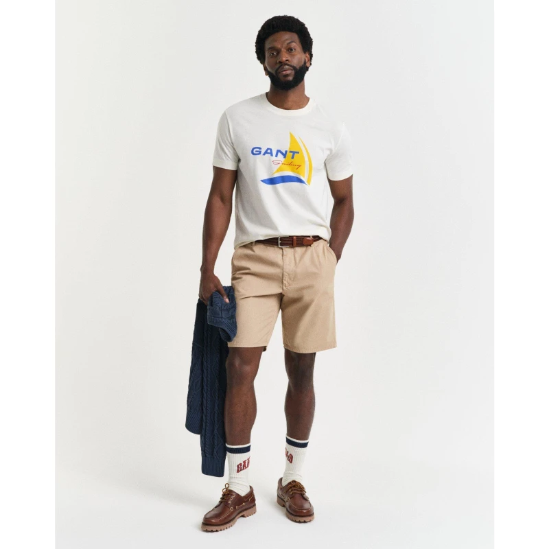 Image of Gant Relaxed Fit Chino Shorts Dark Khaki male 32W R