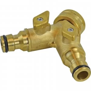 image of Faithfull 2 Way Shut Off Valve 26.5mm