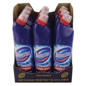 image of Domestos Thick Bleach 750ml Pack of 9