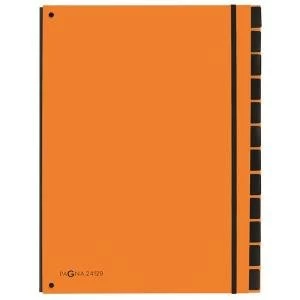 Image of Pagna A4 12 Compartment Master Organiser Orange Pack of 8 2412909