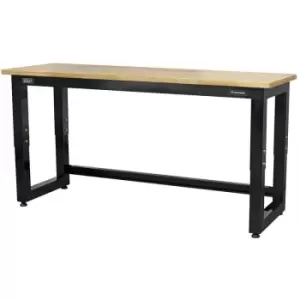 image of Sealey APMS22 Steel Adjustable Workbench with Wooden Worktop 1830mm - Heavy-Duty