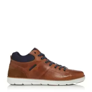 Image of Dune Stakes High Top Trainers Male Tan Leather UK Size 10
