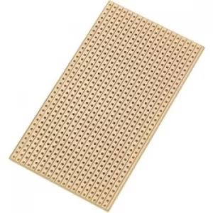 Image of TRU COMPONENTS SU527629 Eurocard PCB Phenolic paper (L x W) 90 mm x 50 mm 35 µm Contact spacing 2.54mm Content