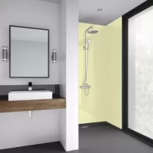 Image of Mermaid Acrylic Shower Wall Panel Soft 2440mm x 1200mm x 4mm in Yellow