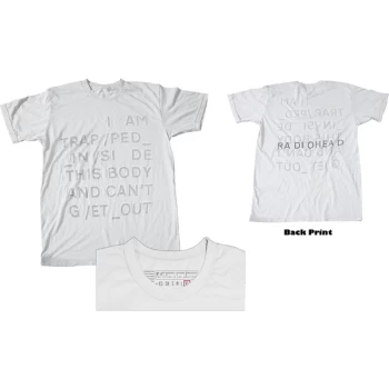 Image of Radiohead - Trapped Unisex Large T-Shirt - White