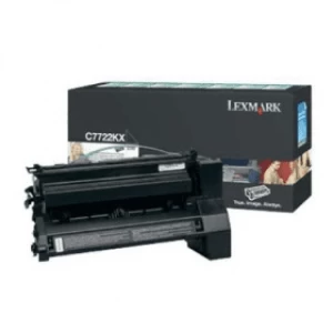 image of Lexmark C7722KX Black Laser Toner Ink Cartridge