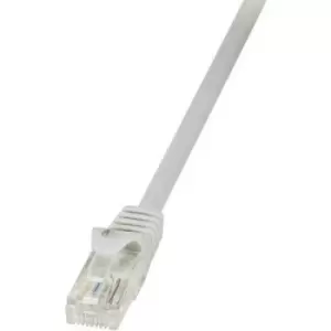 image of LogiLink CP2072U RJ45 Network cable, patch cable CAT 6 U/UTP 5m Grey incl. detent