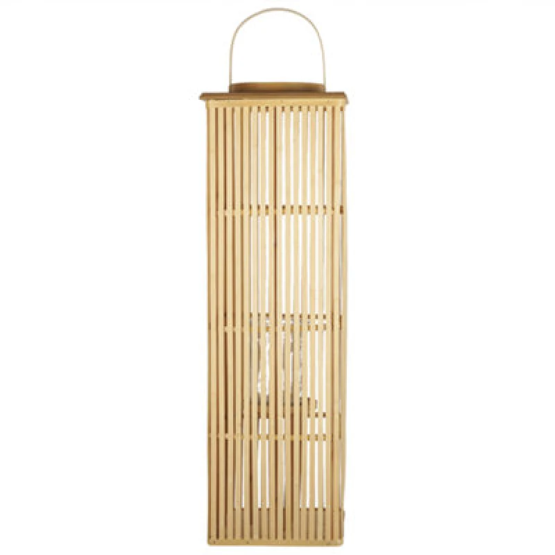 Image of Beliani Lantern Balabac Bamboo Wood 88cm Light Brown