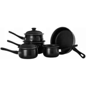 image of 5pc Black Cookware Set - Premier Housewares