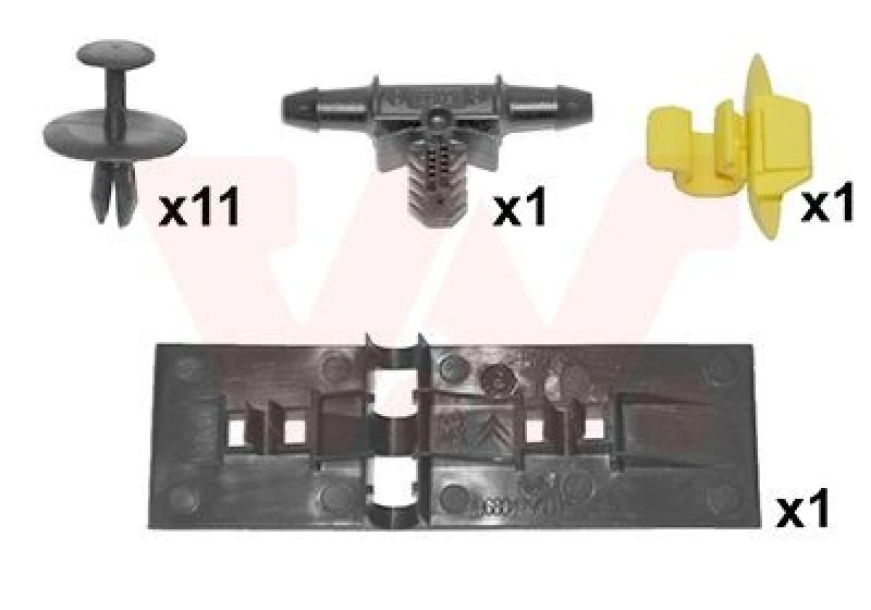 Image of VAN WEZEL Mounting Kit, bonnet VAN WEZEL 4042797