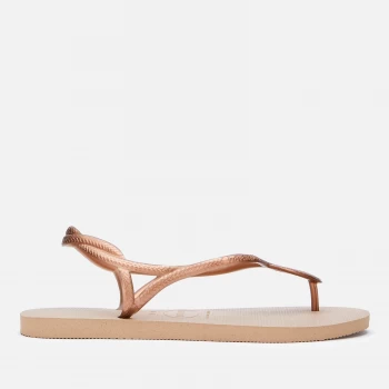 Image of Havaianas Womens Luna Toe Post Sandals - Rose Gold - UK 5