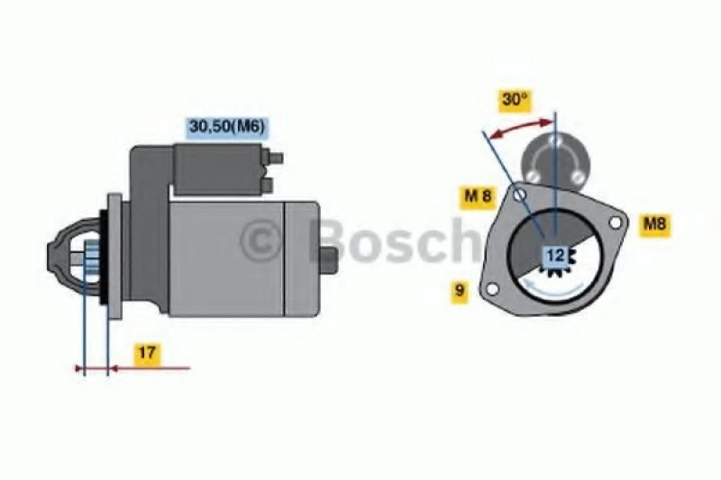 Image of Starter motor Bosch 0 986 022 121