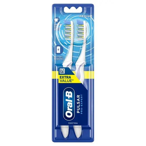 Image of Oral B Pulsar 35 Medium Toothbrush 2Pcs