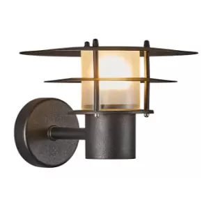 image of Bastia 24cm Outdoor Wall Lantern Black, E14, IP54